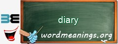 WordMeaning blackboard for diary